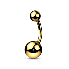14G Implant Grade Titanium Plain Belly Button Ring