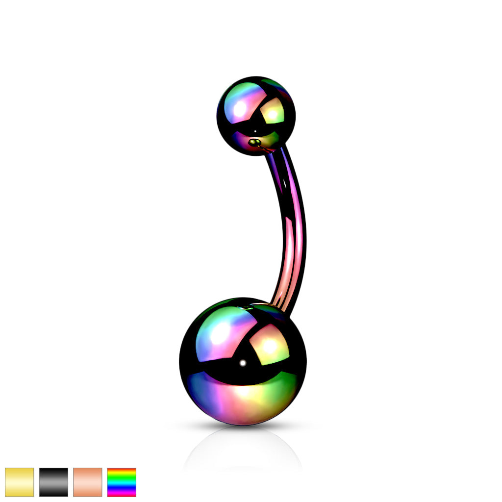14G Implant Grade Titanium Plain Belly Button Ring