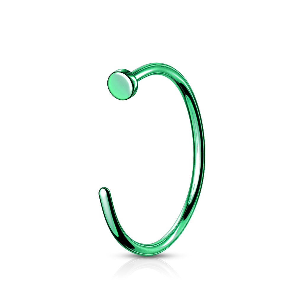 20G Implant Grade Titanium Flat Top Nose Hoop. Nose Piercing. Nose Jewelry.