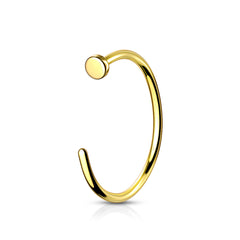 20G Implant Grade Titanium Rose Gold Flat Top Nose Hoop. Nose Piercing. Nose Jewelry.