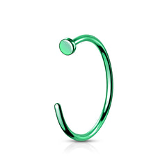 20G Implant Grade Titanium Flat Top Nose Hoop. Nose Piercing. Nose Jewelry.