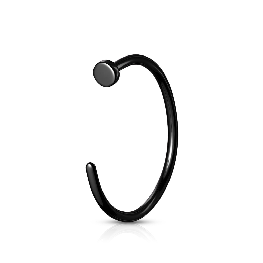 20G Implant Grade Titanium Rose Gold Flat Top Nose Hoop. Nose Piercing. Nose Jewelry.