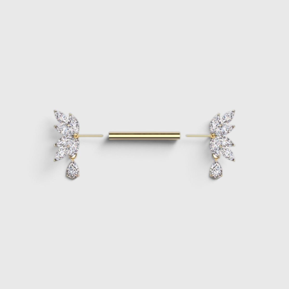 Marquise Teardrop Dangle Threadless Nipple Ring